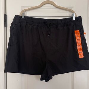 NWT Ocean Pacific Black Womens Active Shorts XXL